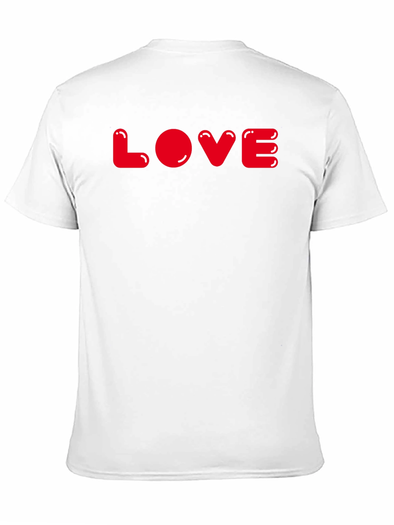 Black Red LOVE Graphic Black T-Shirt view 11