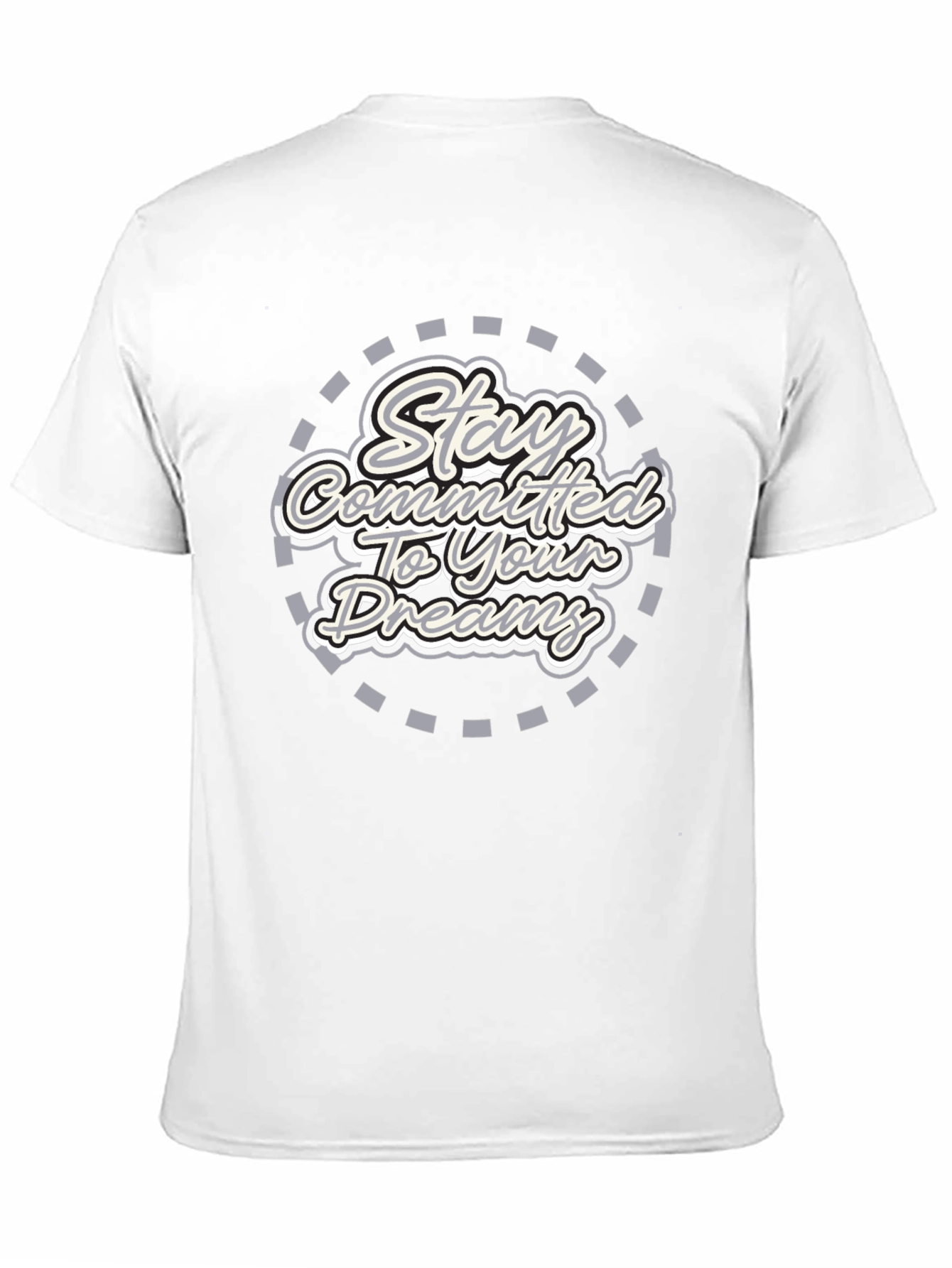 Black Stay Committed T-Shirt: Motivational Tee view 11