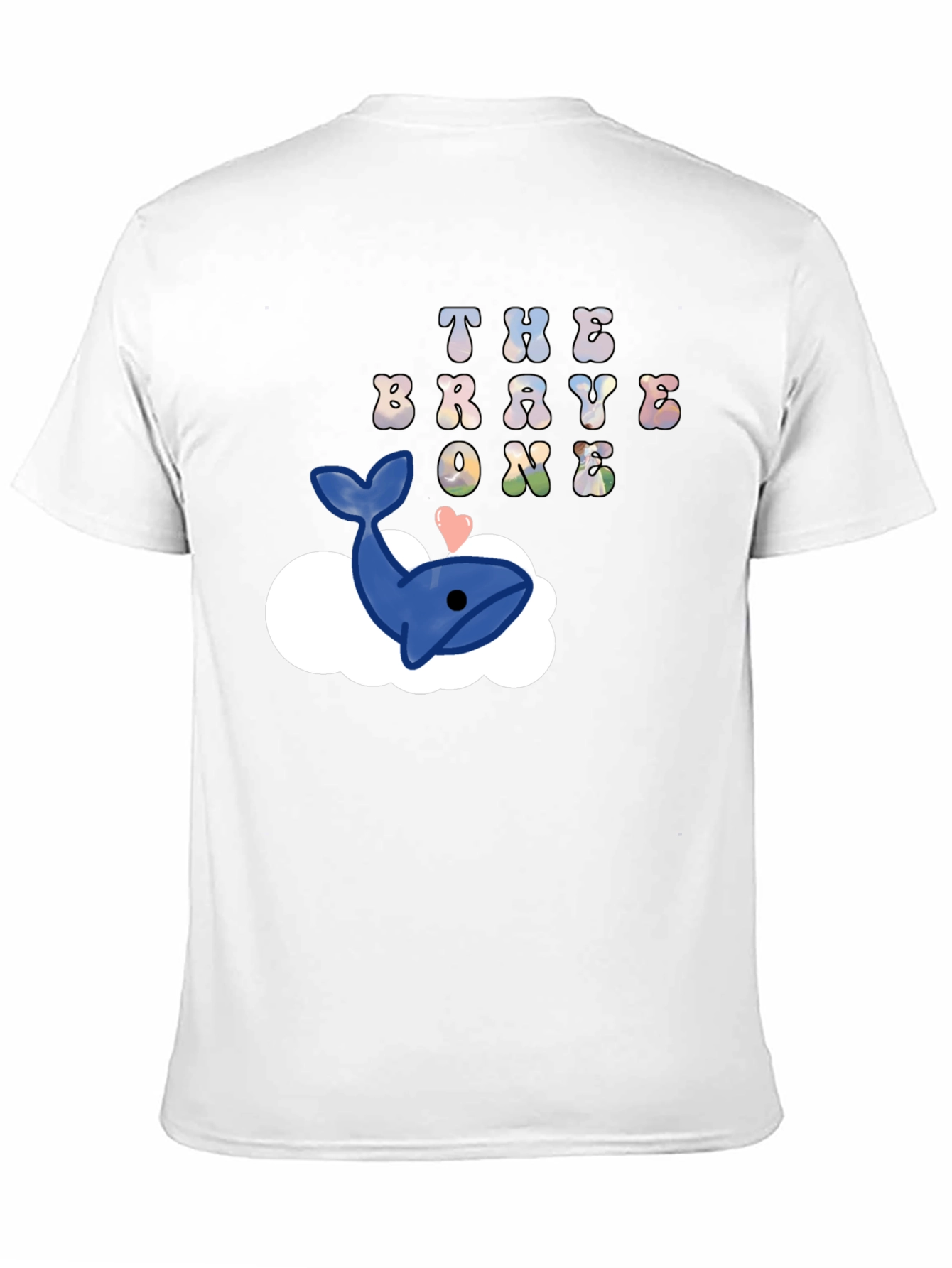 Black The Brave One Whale Cloud T-Shirt view 11