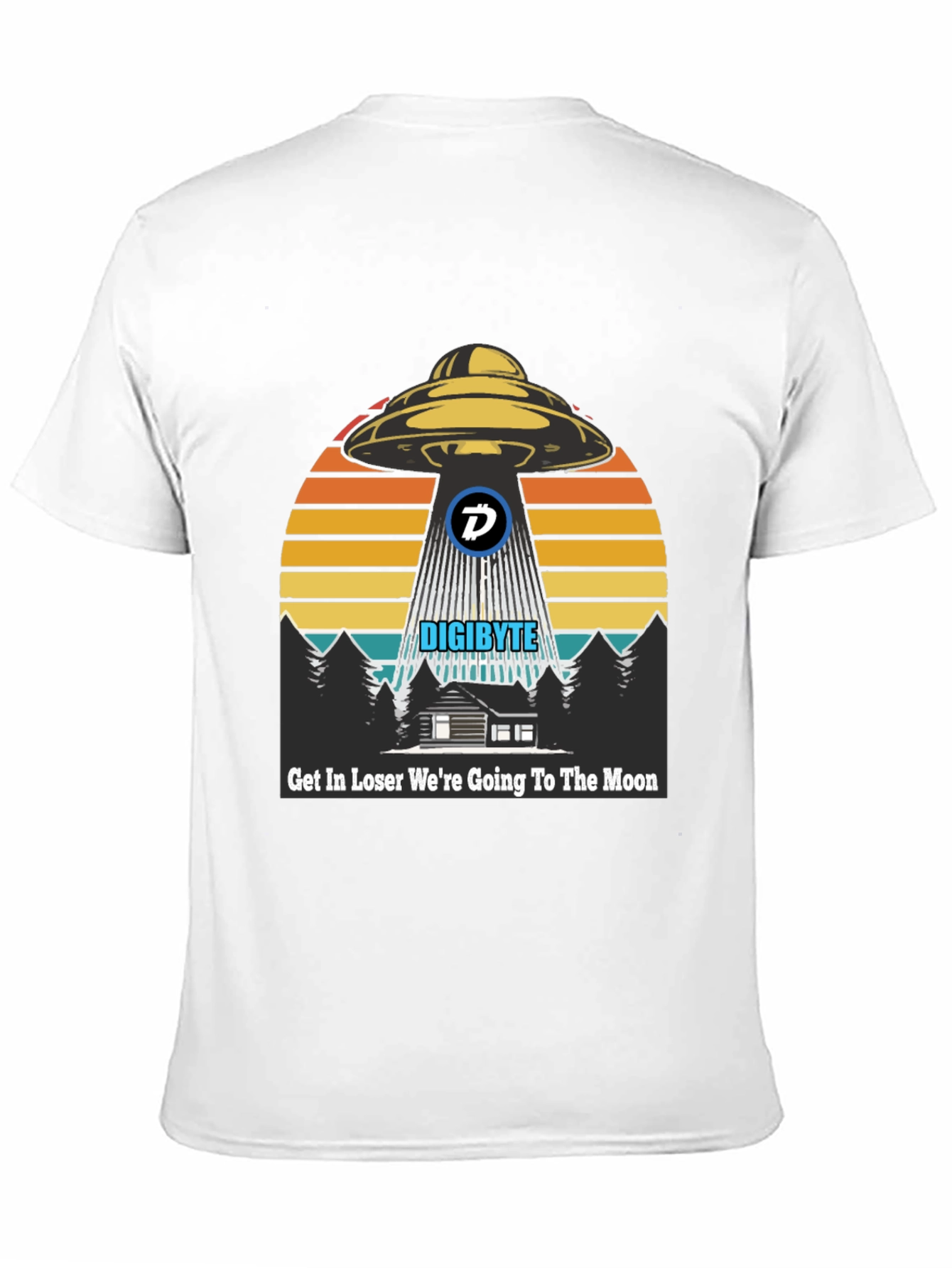 Black Digibyte UFO Abduction T-Shirt - Crypto Humor Tee view 11