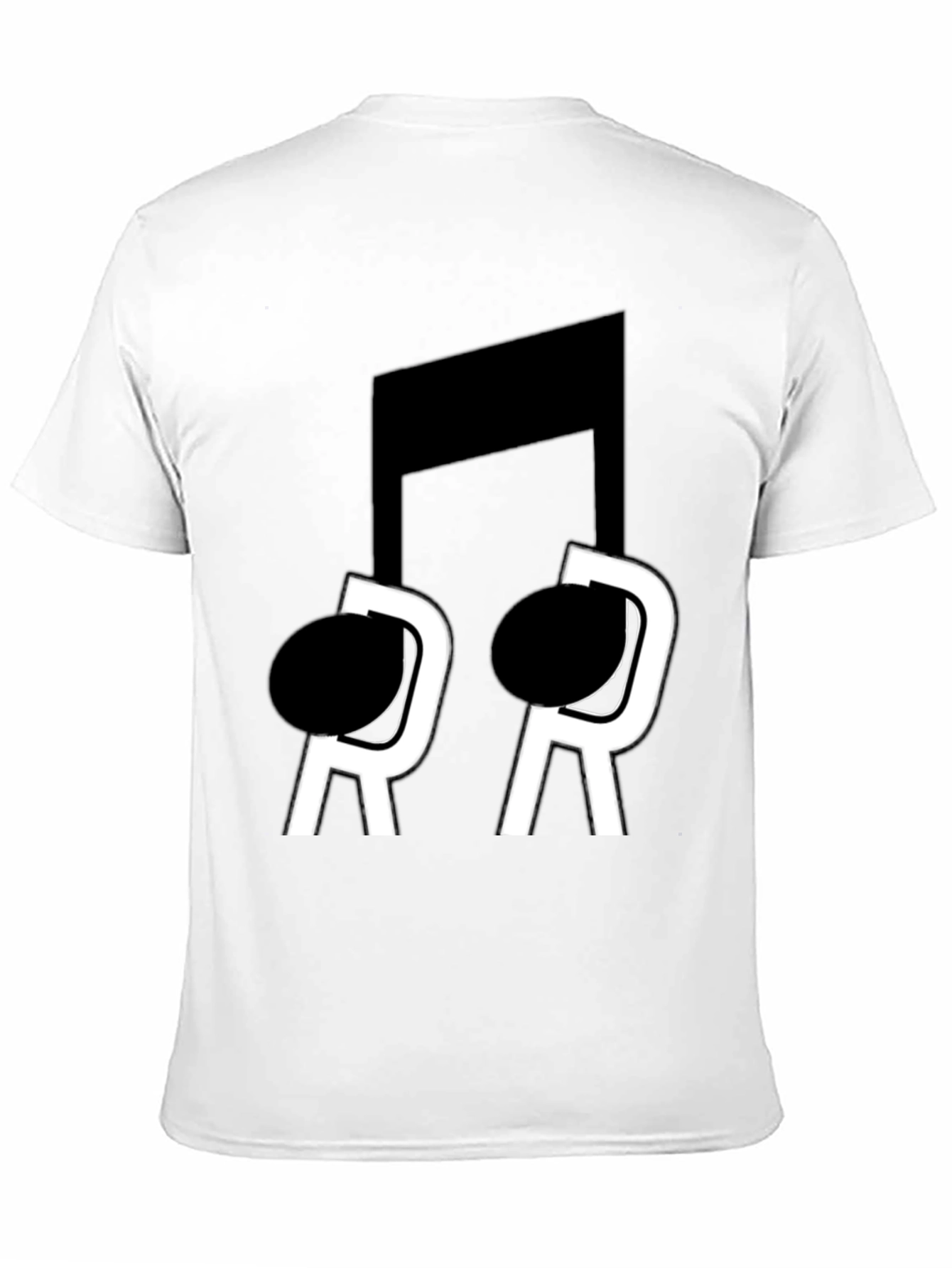 Black Musical Note T-Shirt - Black Cotton Blend view 11