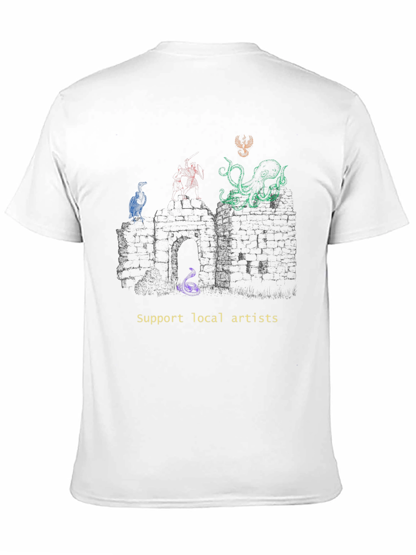 Black Support Local Artists Graphic T-Shirt view 11