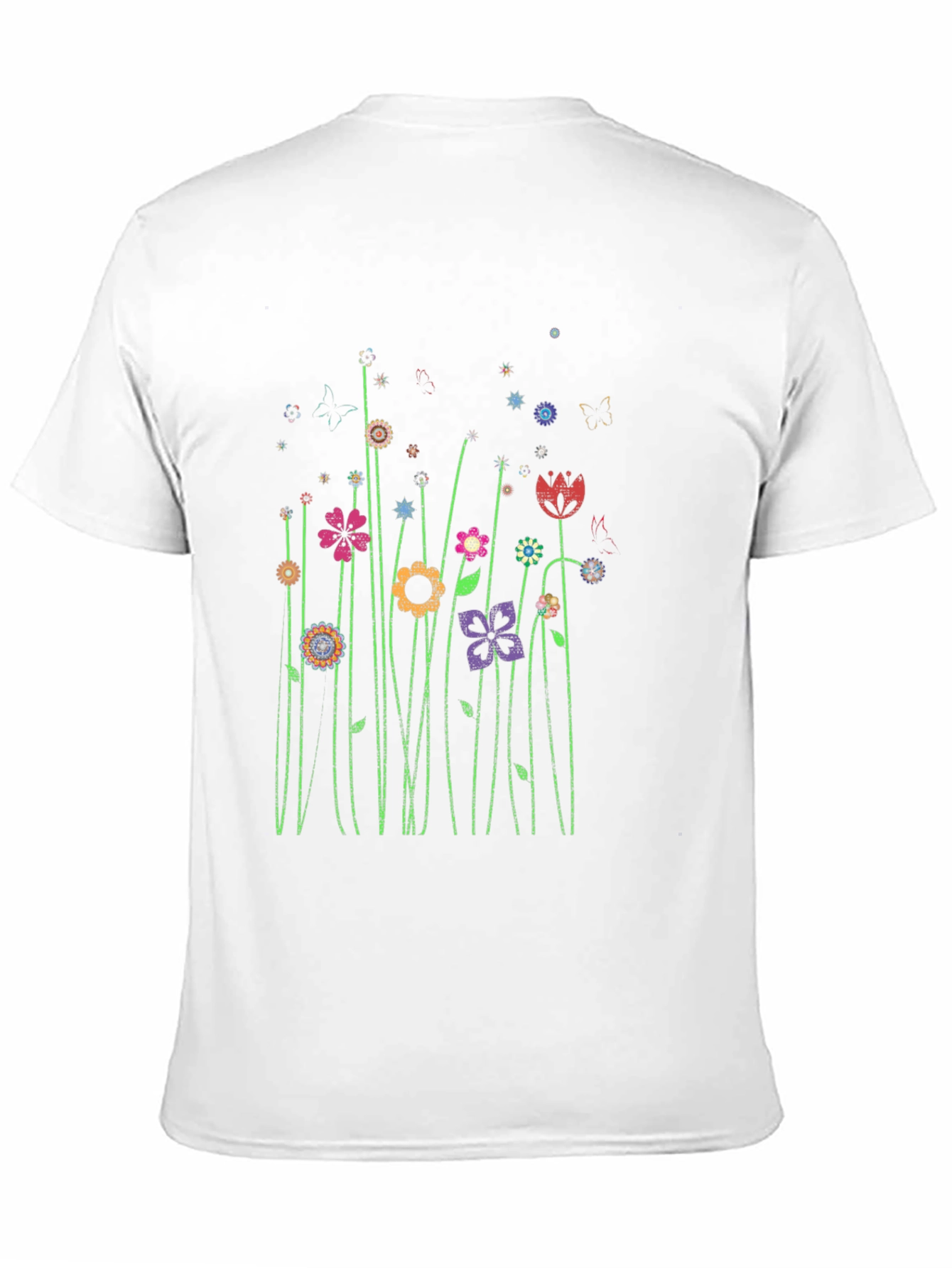 Black Floral Graphic Black T-Shirt view 11