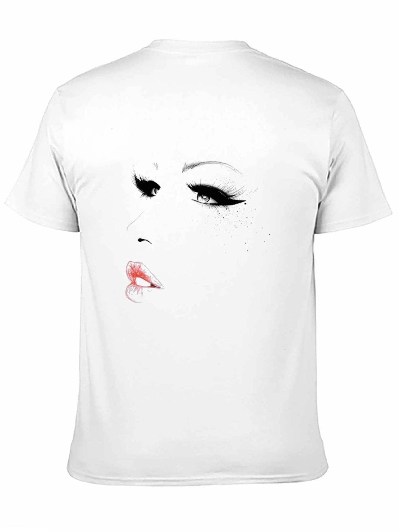 Black Woman's Face Graphic Black T-Shirt view 11