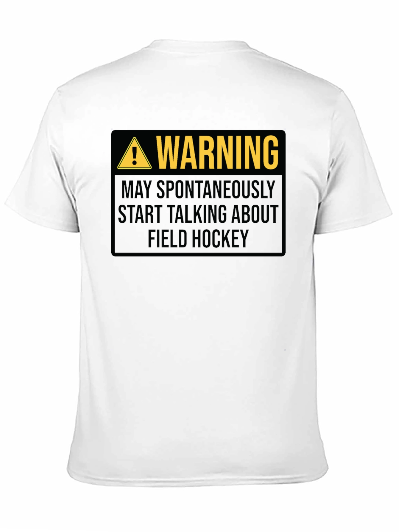 Black Field Hockey Warning Graphic T-Shirt view 11