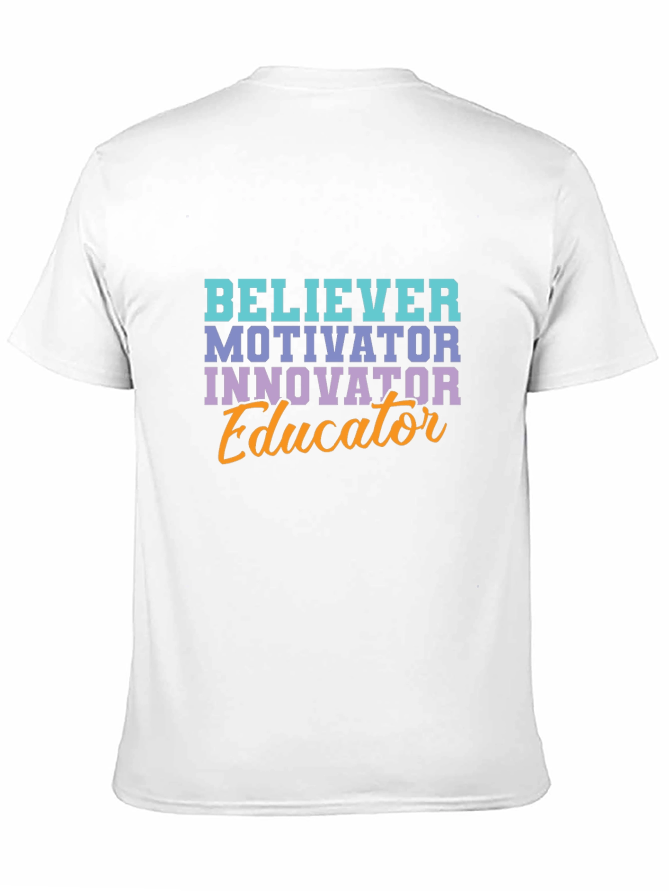 Black Believer Motivator Educator T-Shirt view 11