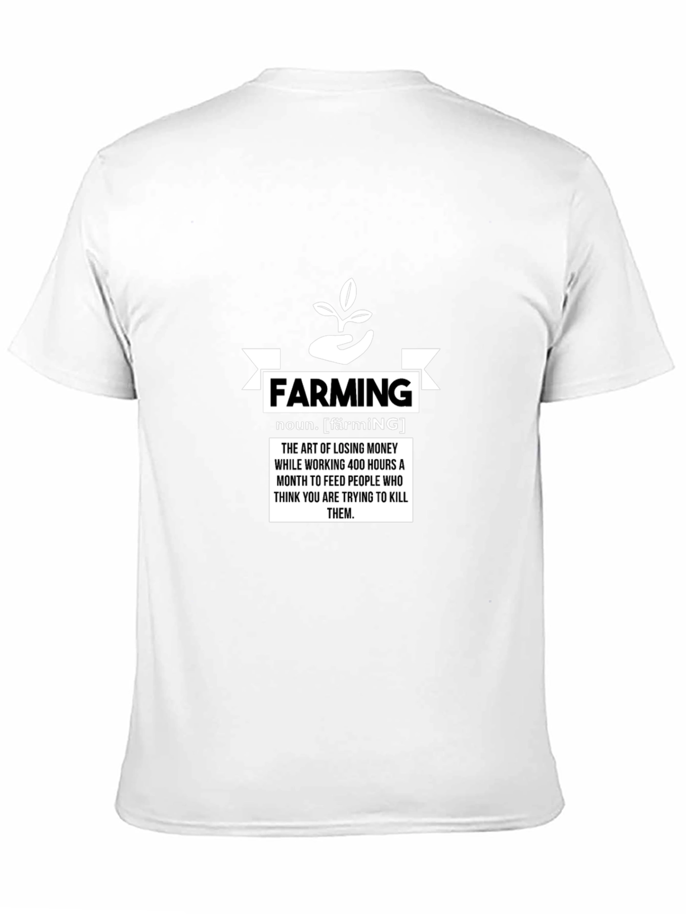 Black Farming Definition Graphic Tee - Black view 11