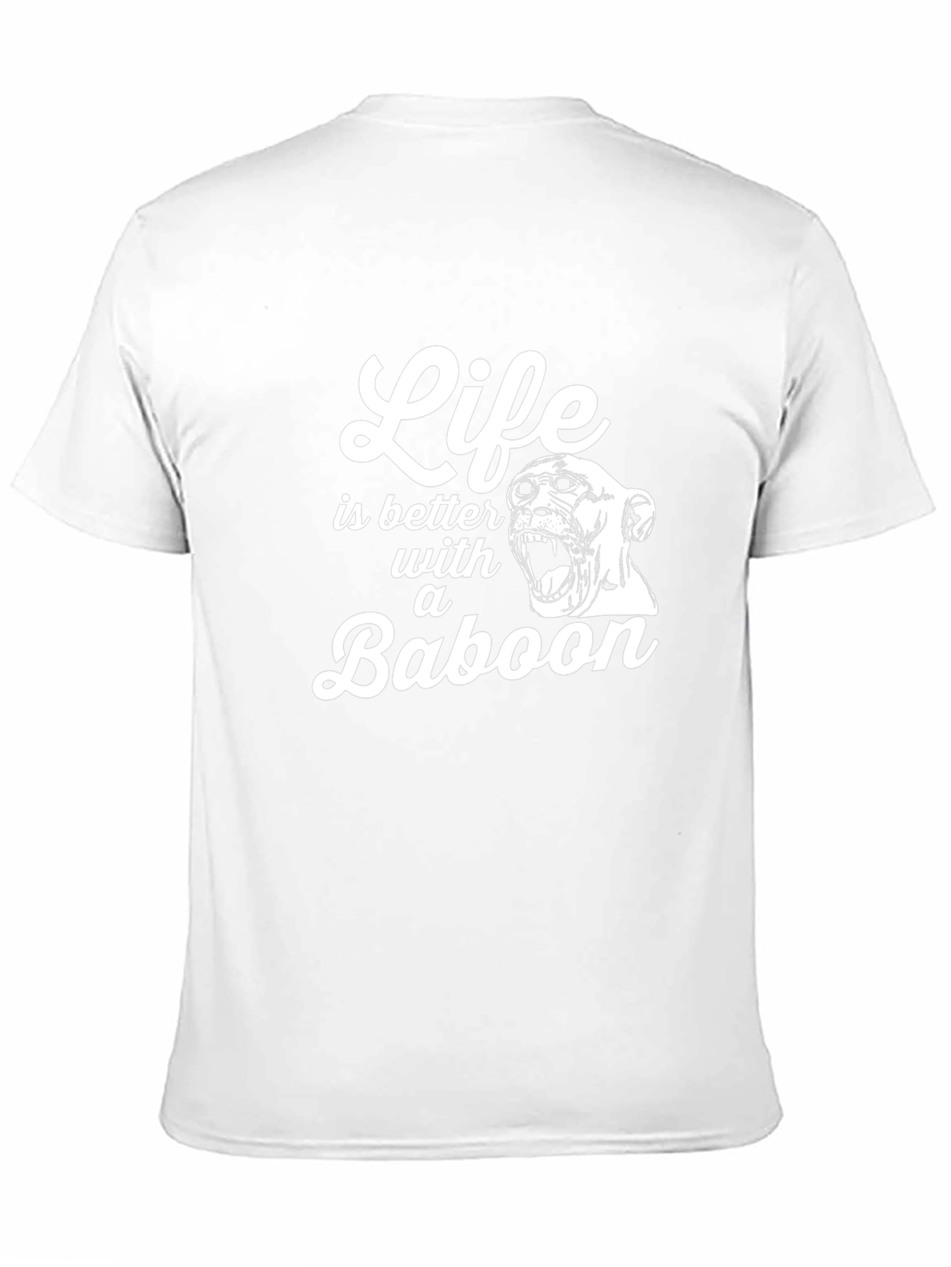 Black Life Is Better With A Baboon Funny Graphic T-Shirt view 11