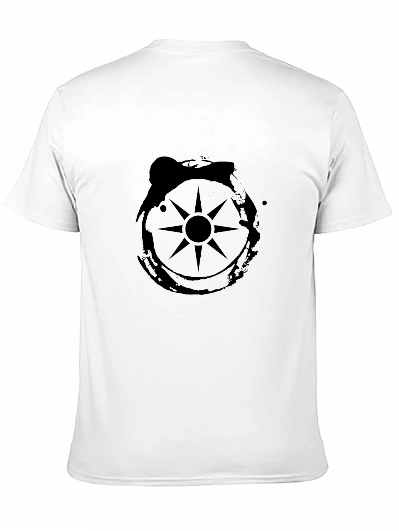 Black Black Graphic Tee - Compass Design view 11