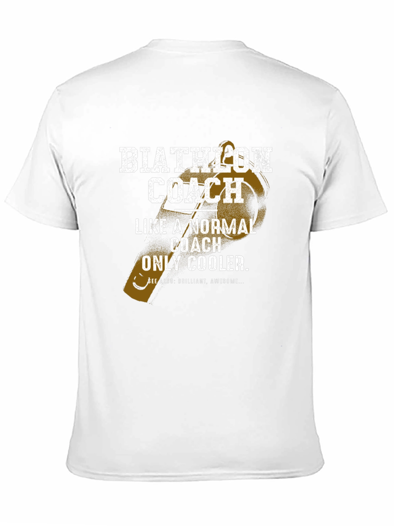 Black Biathlon Coach T-Shirt - Like a Normal Coach Only Cooler view 11