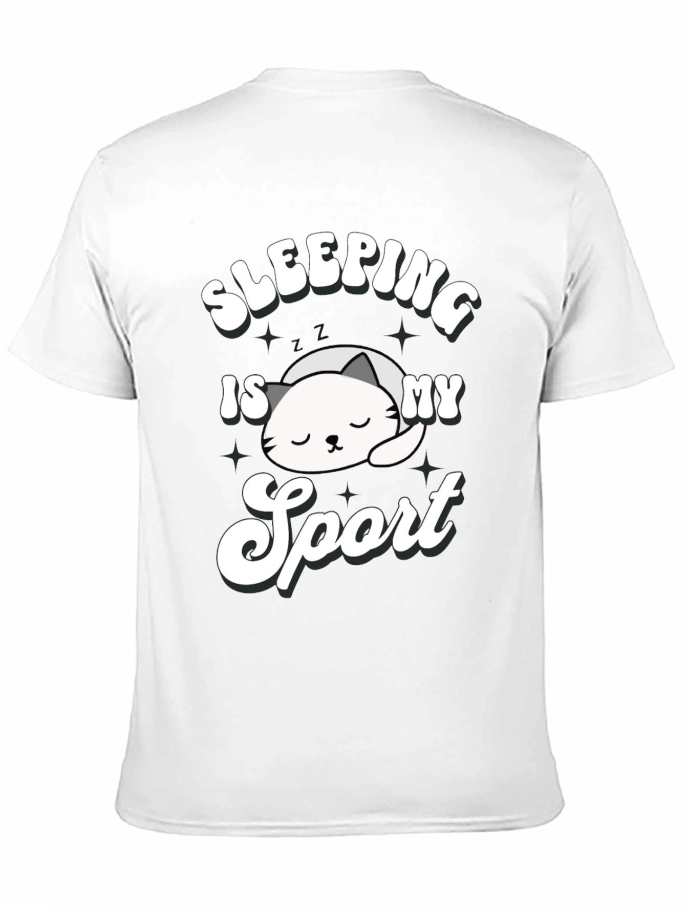 Black Sleeping is My Sport Black Graphic T-Shirt view 11
