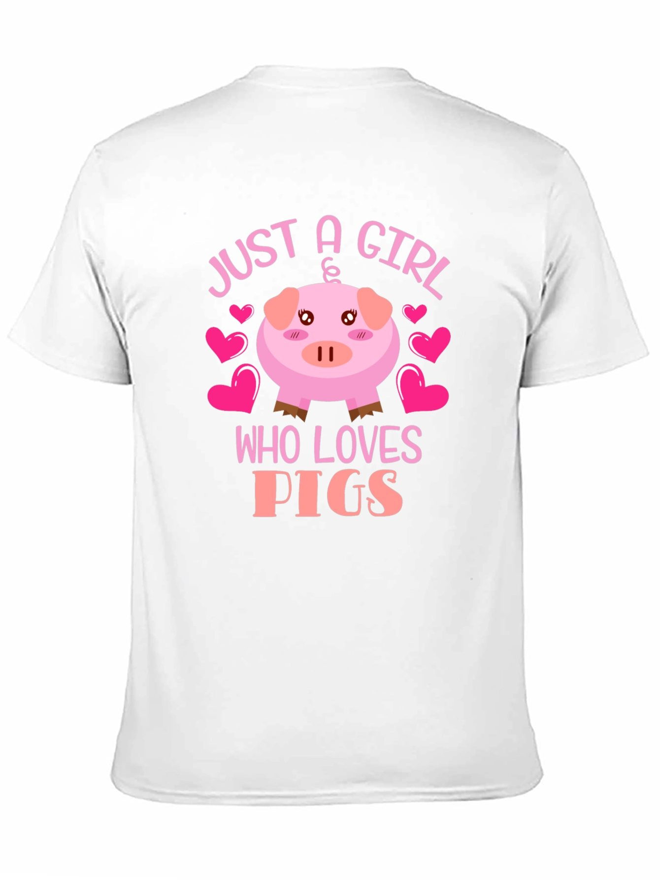 Black Just a Girl Who Loves Pigs Graphic Tee view 11