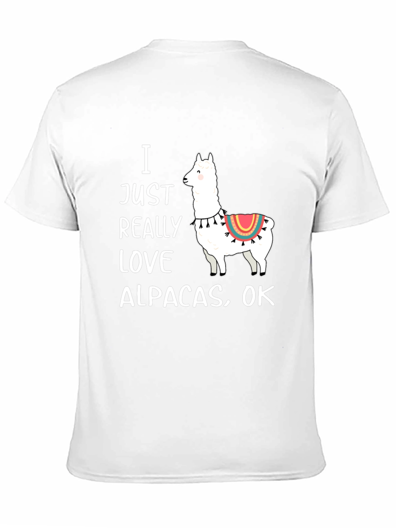Black I Love Alpacas Graphic T-Shirt -  Funny Alpaca Tee view 11