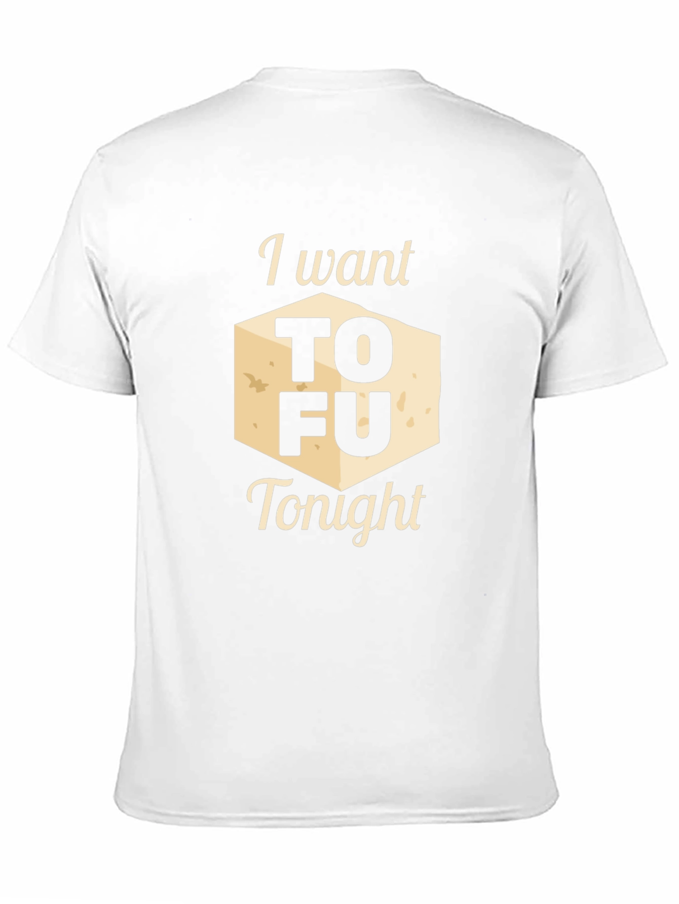 Black I Want Tofu Tonight Graphic Tee - Novelty Shirt view 11