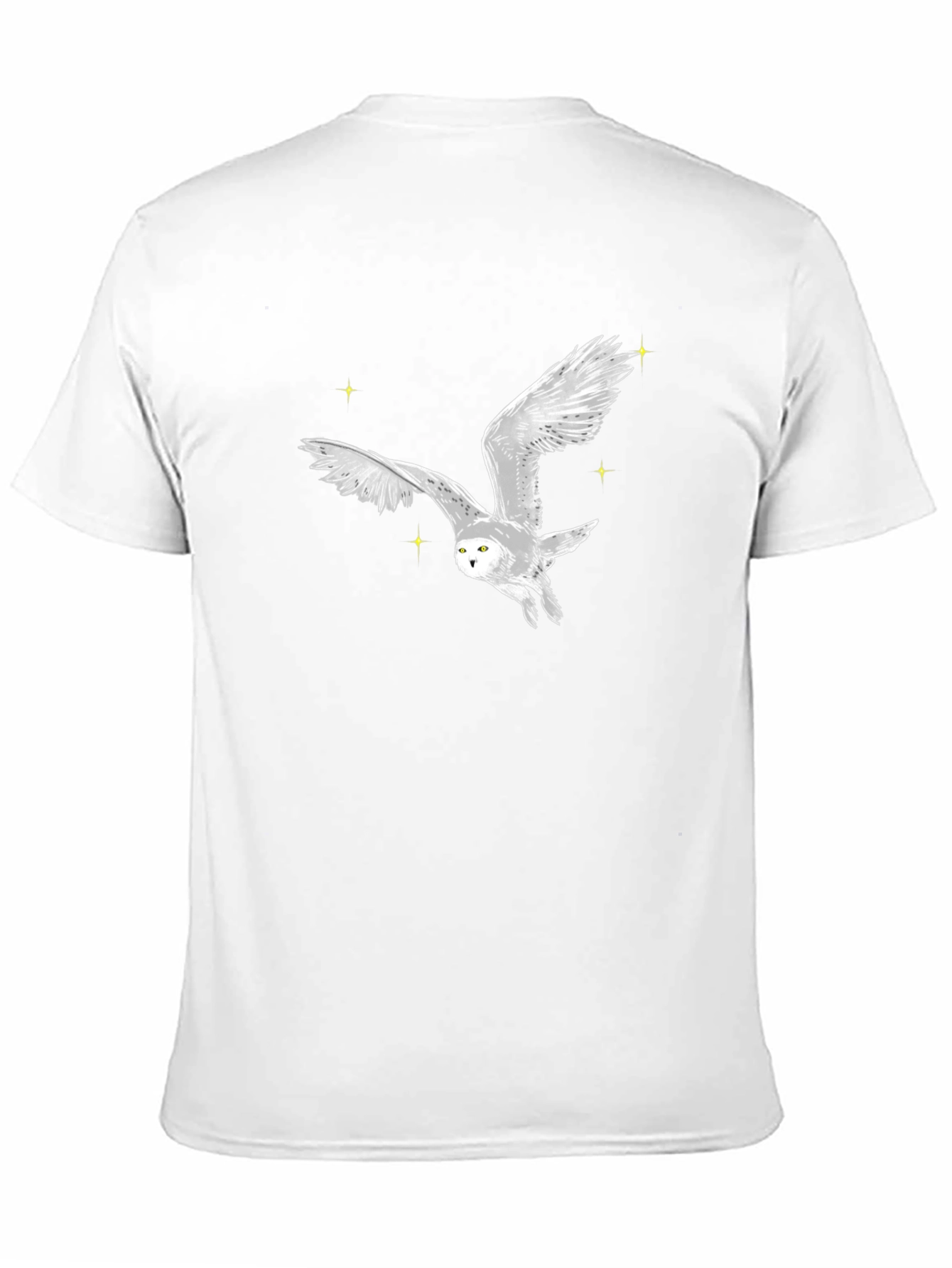 Black Owl Flight Graphic Tee - Black Cotton Blend view 11