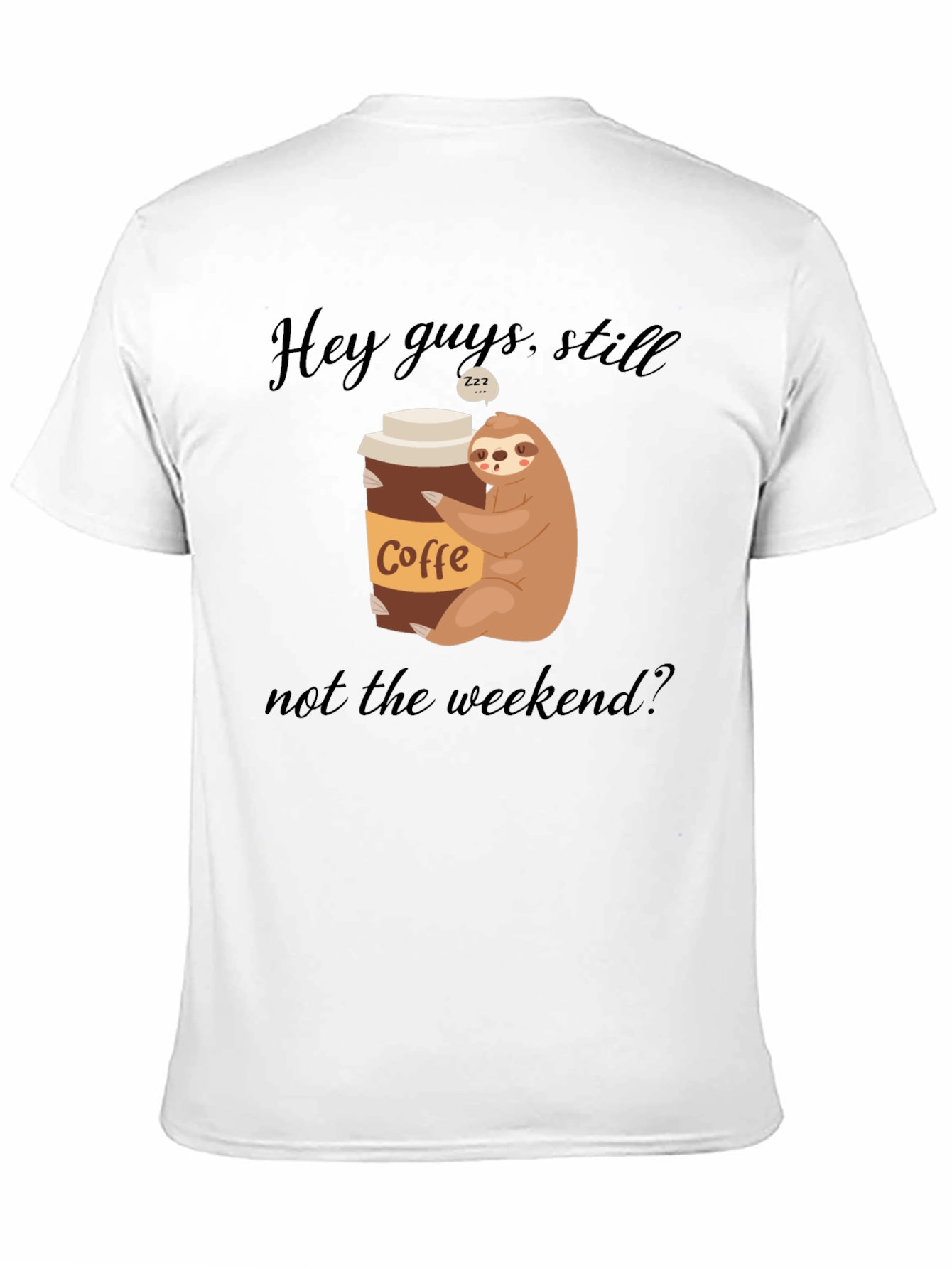 Black Coffee Sloth Graphic Tee - Weekend Vibes view 11