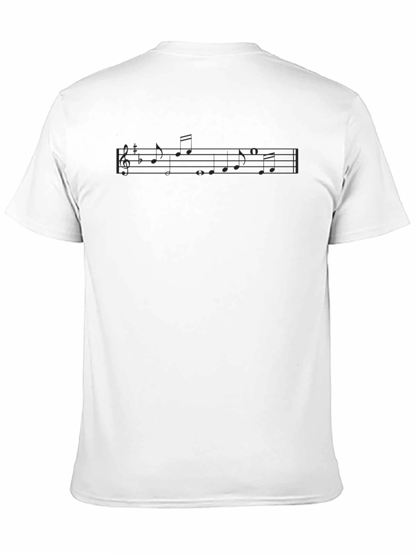 Black Music Score Graphic Tee - Soft Cotton Crew Neck Shirt view 11