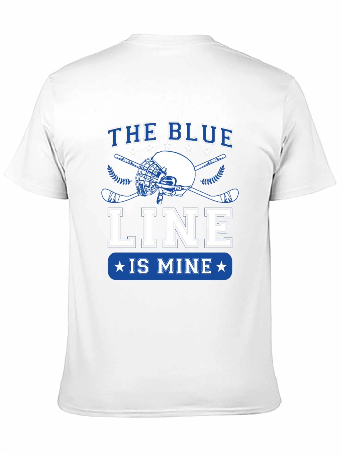 Black The Blue Line is Mine Hockey T-Shirt view 11