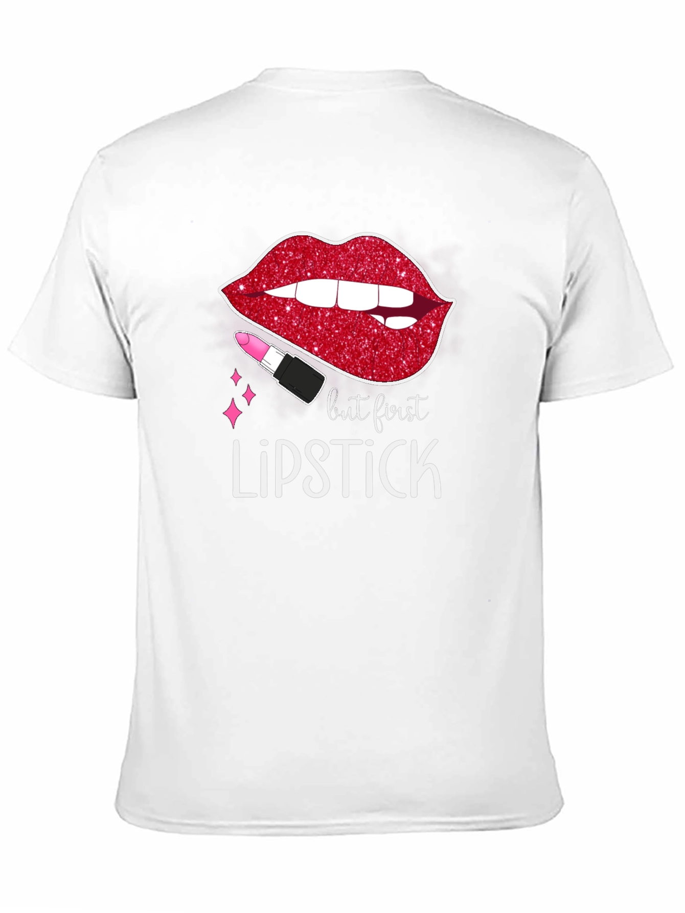 Black But First Lipstick Graphic Tee - Stylish & Trendy view 11