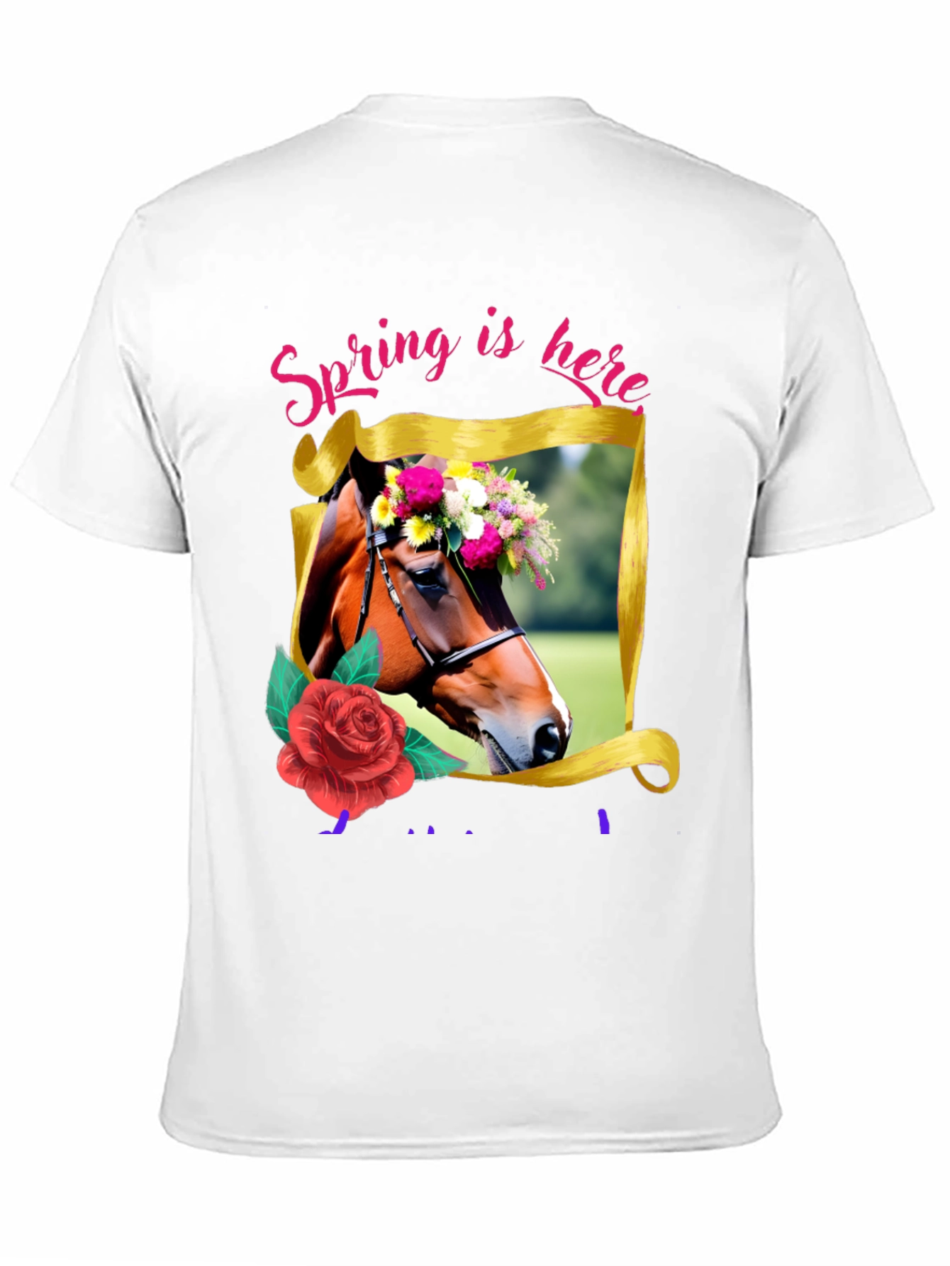 Black Spring Horse Graphic Tee view 11
