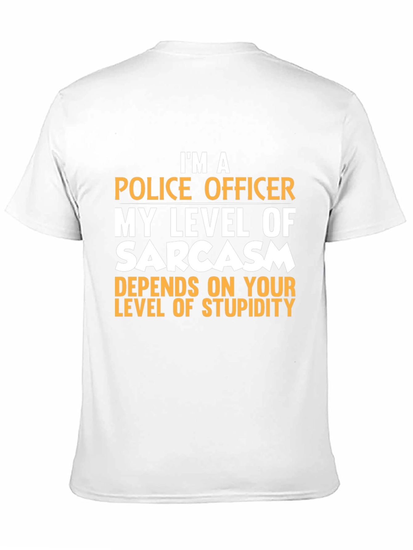 Black Sarcastic Police Officer Graphic Tee view 11