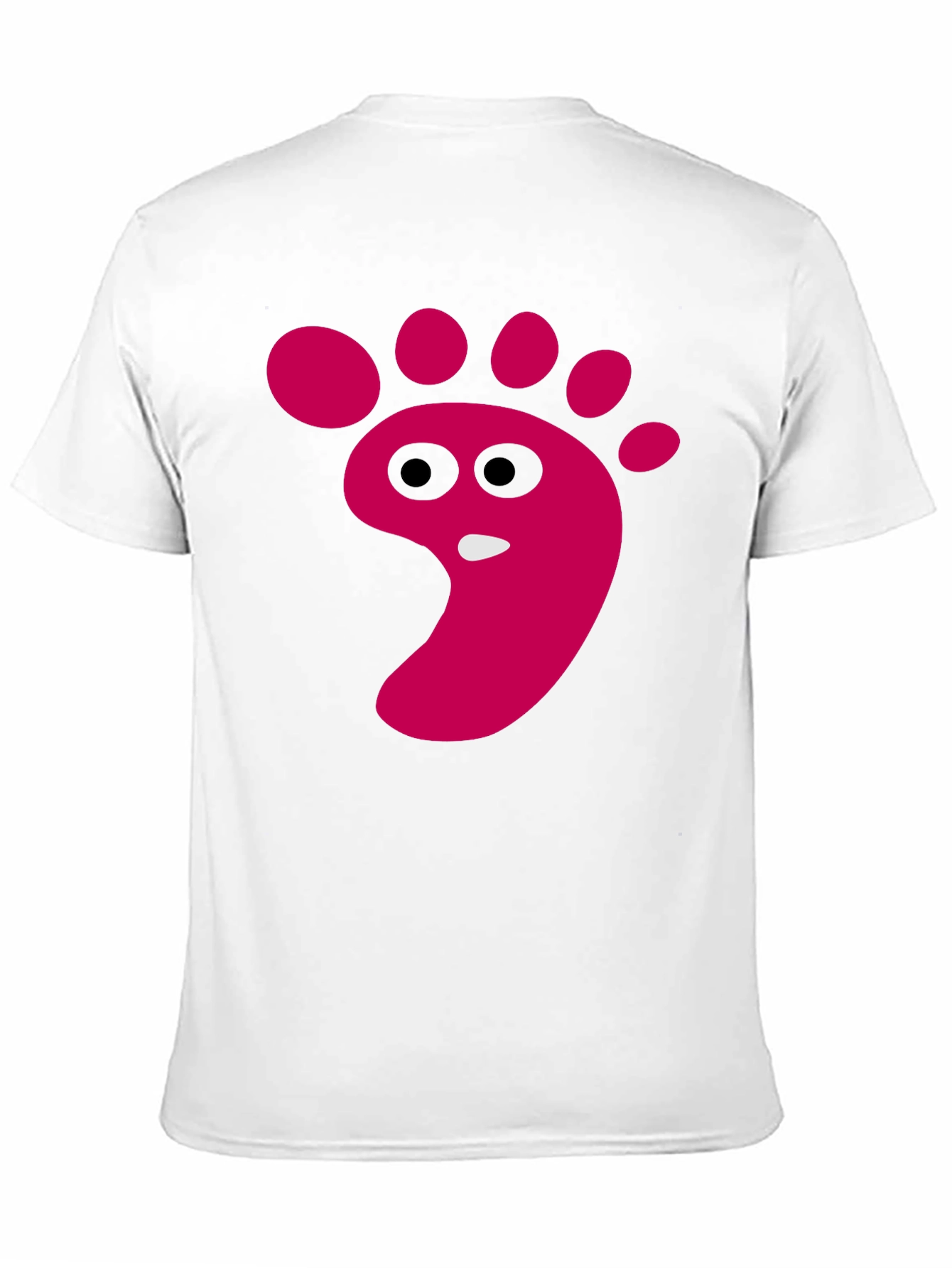 Black Funny Footprint Graphic T-Shirt - Black Cotton Tee view 11