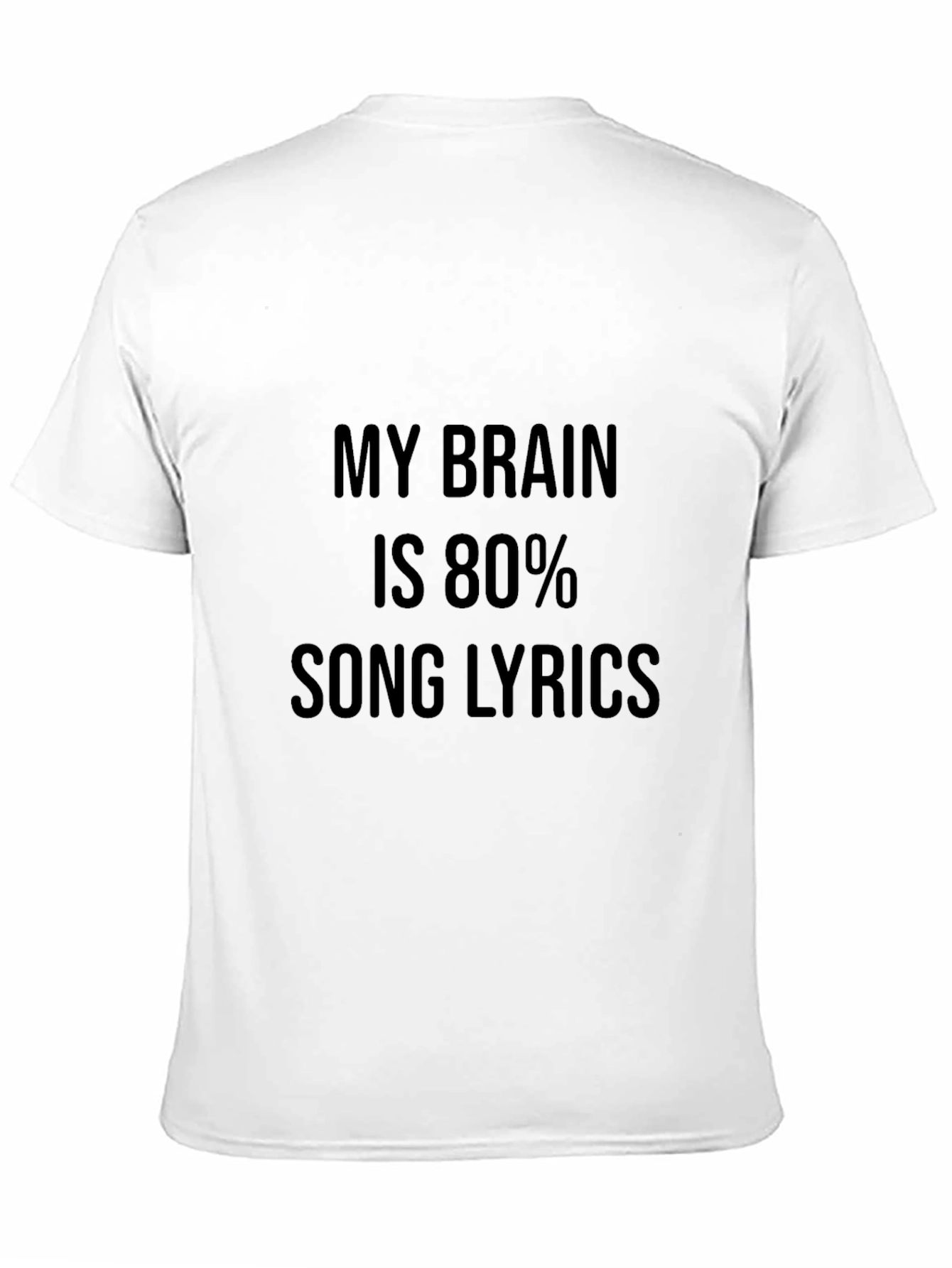 Black My Brain Is 80% Song Lyrics Graphic Tee view 11