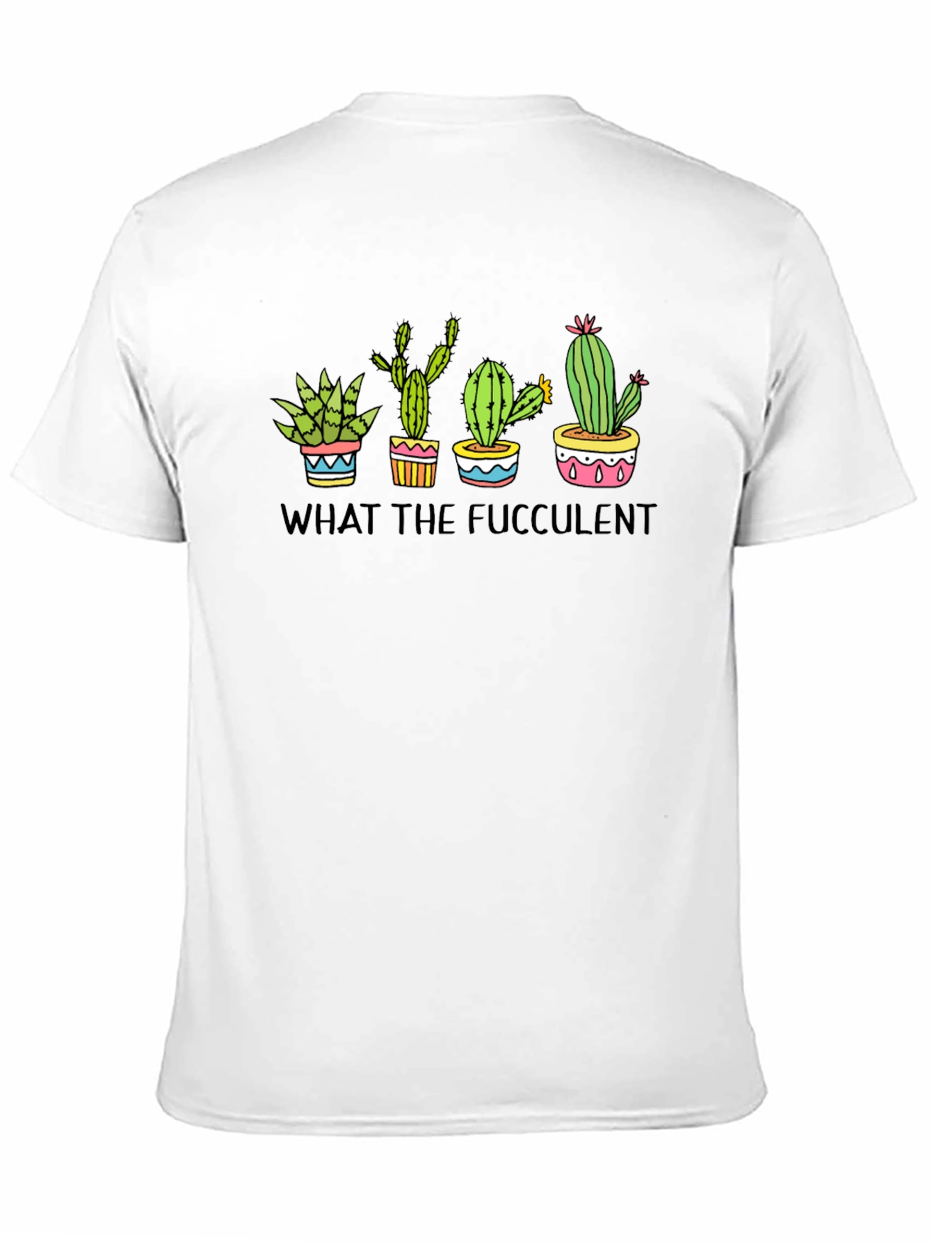 Black What the Fucculent Cactus Graphic Tee - Black view 11