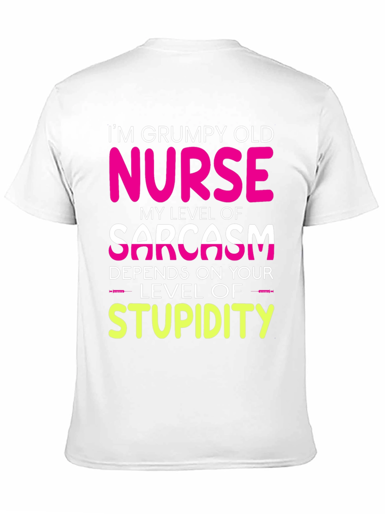 Black Grumpy Old Nurse T-Shirt Sarcasm Level Funny Tee view 11