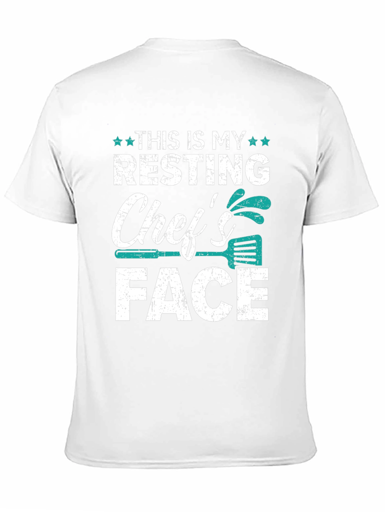 Black Resting Chef's Face Graphic T-Shirt view 11