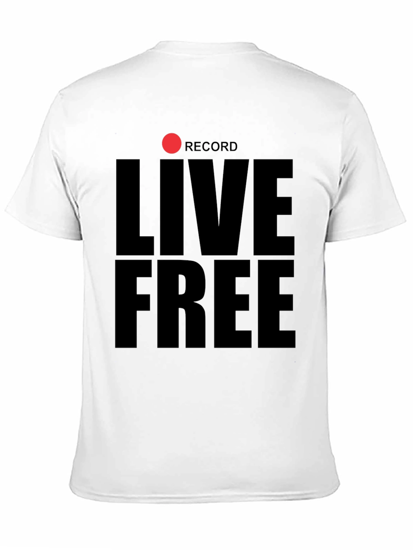 Black Live Free Record Black T-Shirt view 11