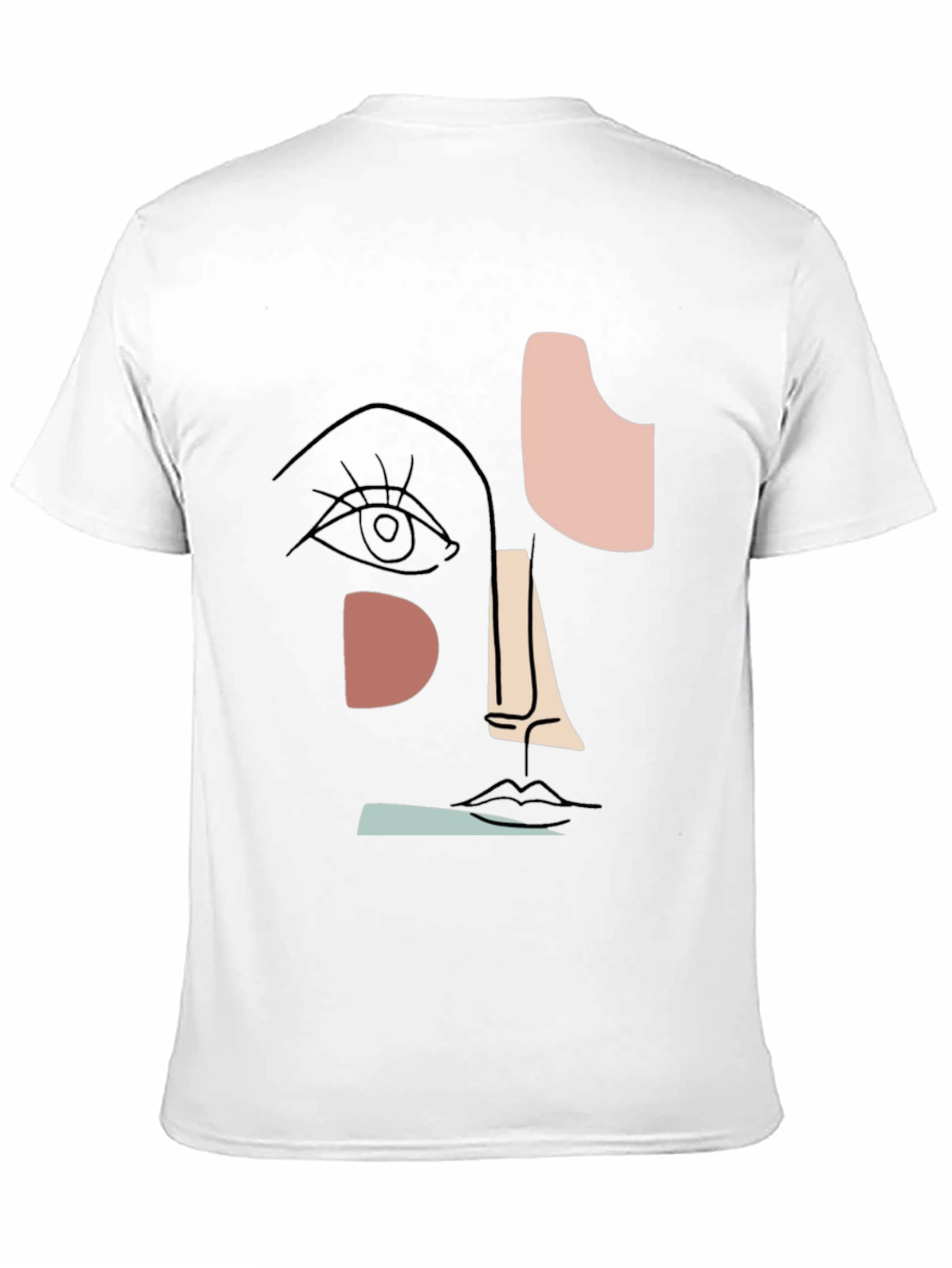 Abstract Face Graphic T-Shirt - Modern Art Tee - 11