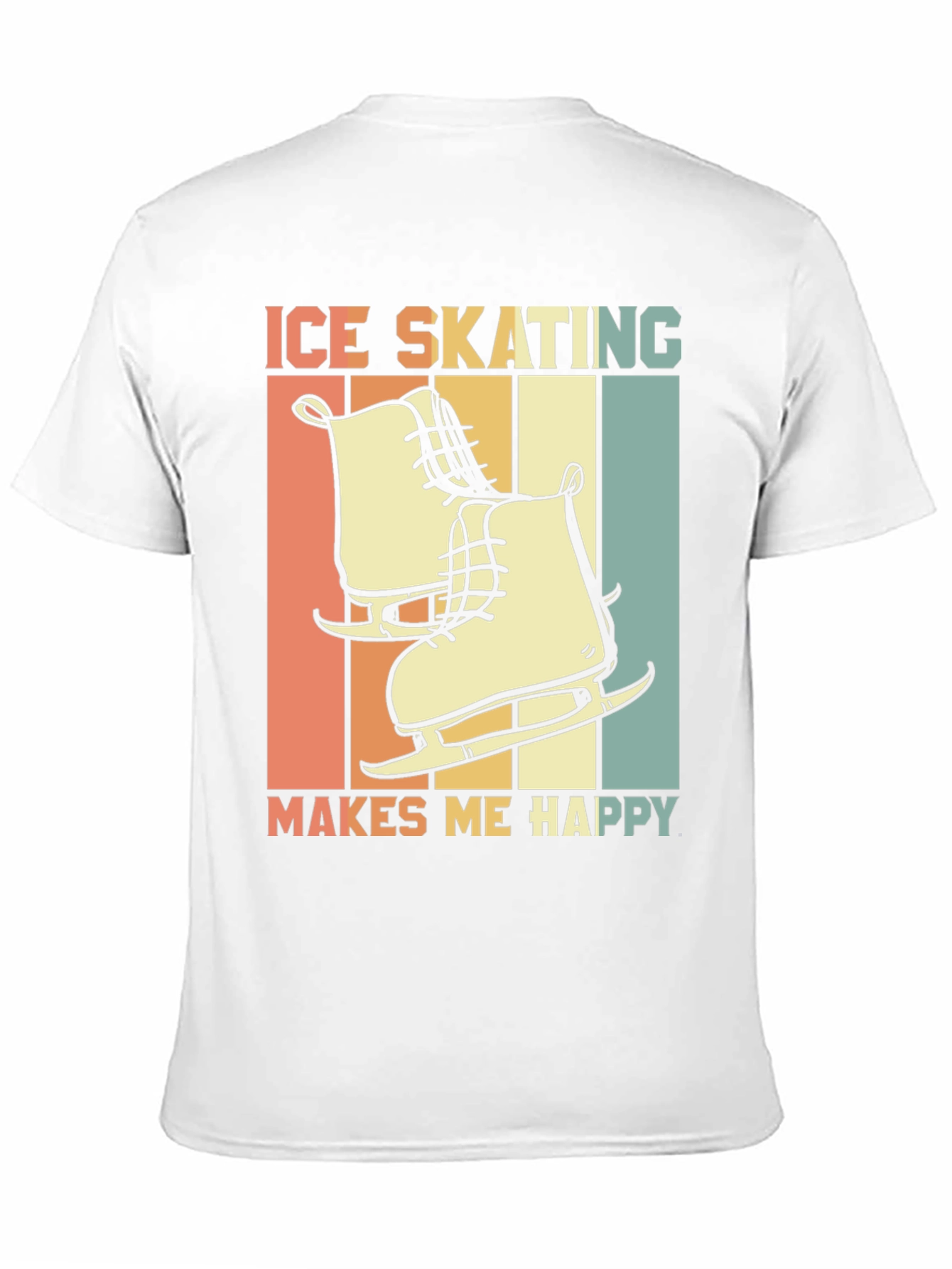 Black Ice Skating Makes Me Happy Graphic Tee view 11