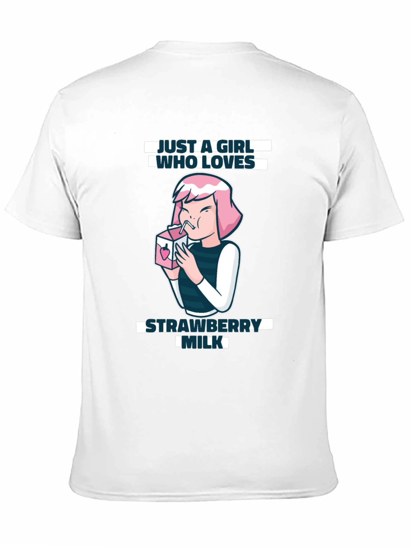 Black Strawberry Milk Lover T-Shirt view 11
