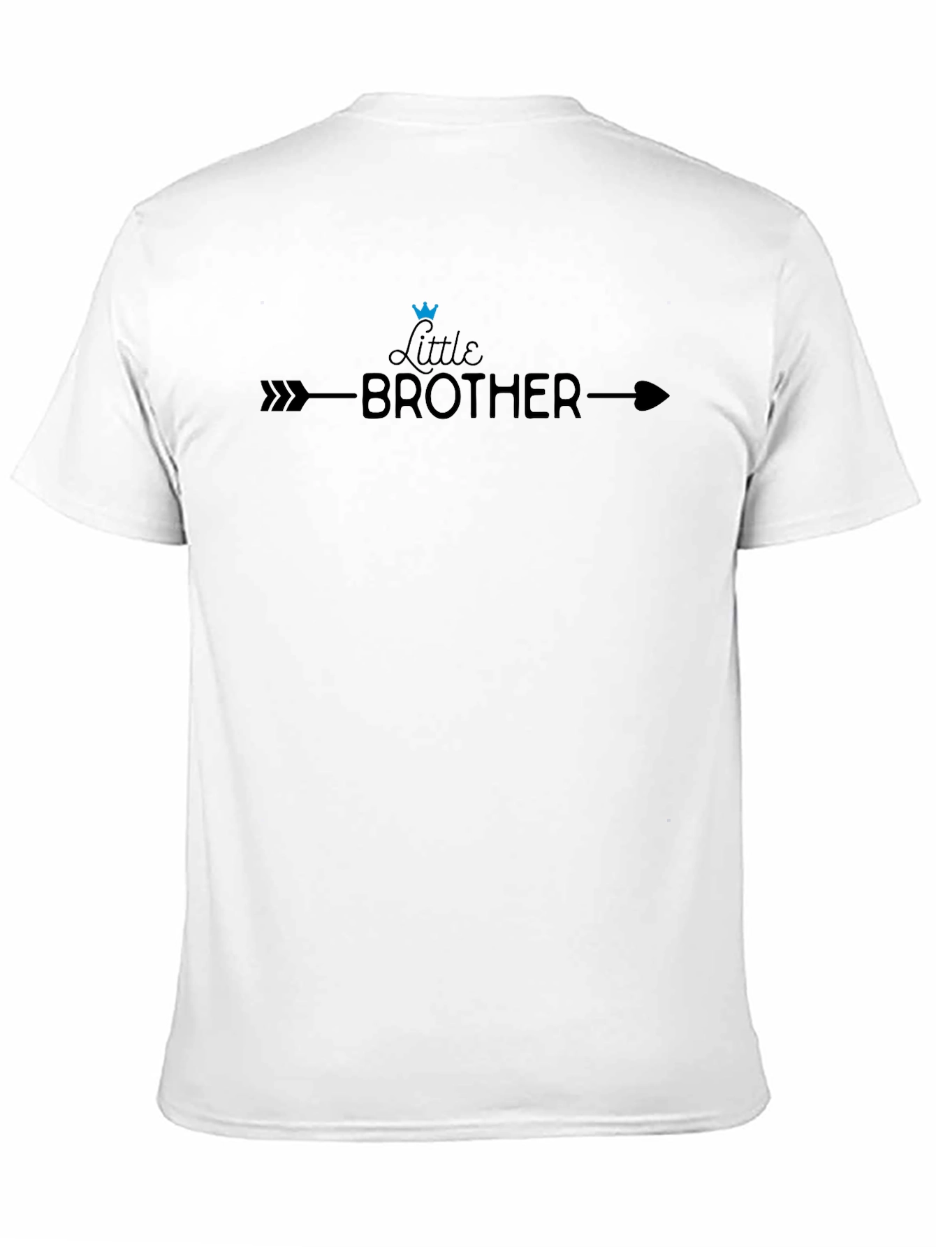 Black Little Brother Graphic Tee - Arrow & Crown Design view 11