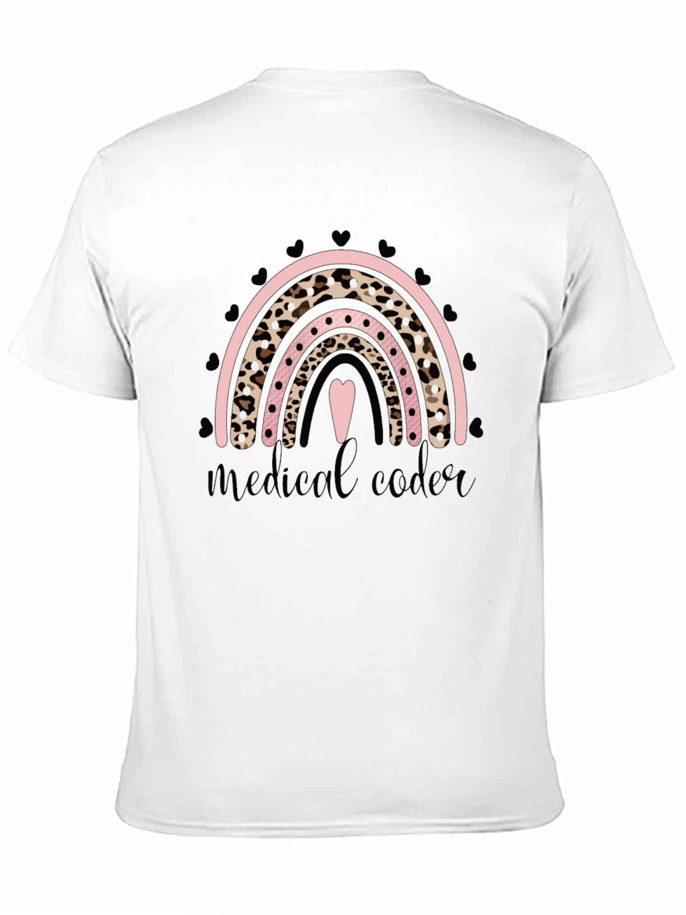 Black Medical Coder Rainbow T-Shirt - Black view 11