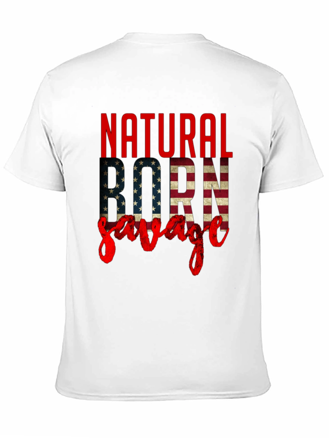 Black Natural Born Savage Graphic Tee view 11