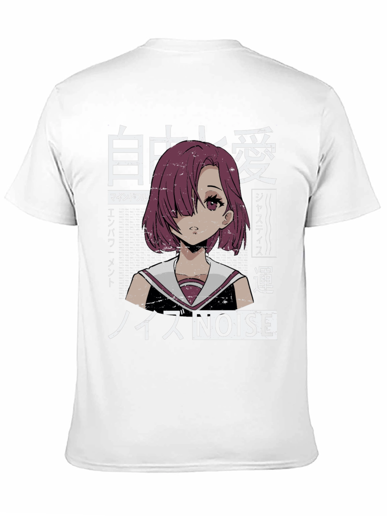 Black Anime Girl Graphic Tee - Japanese Aesthetic Shirt view 11