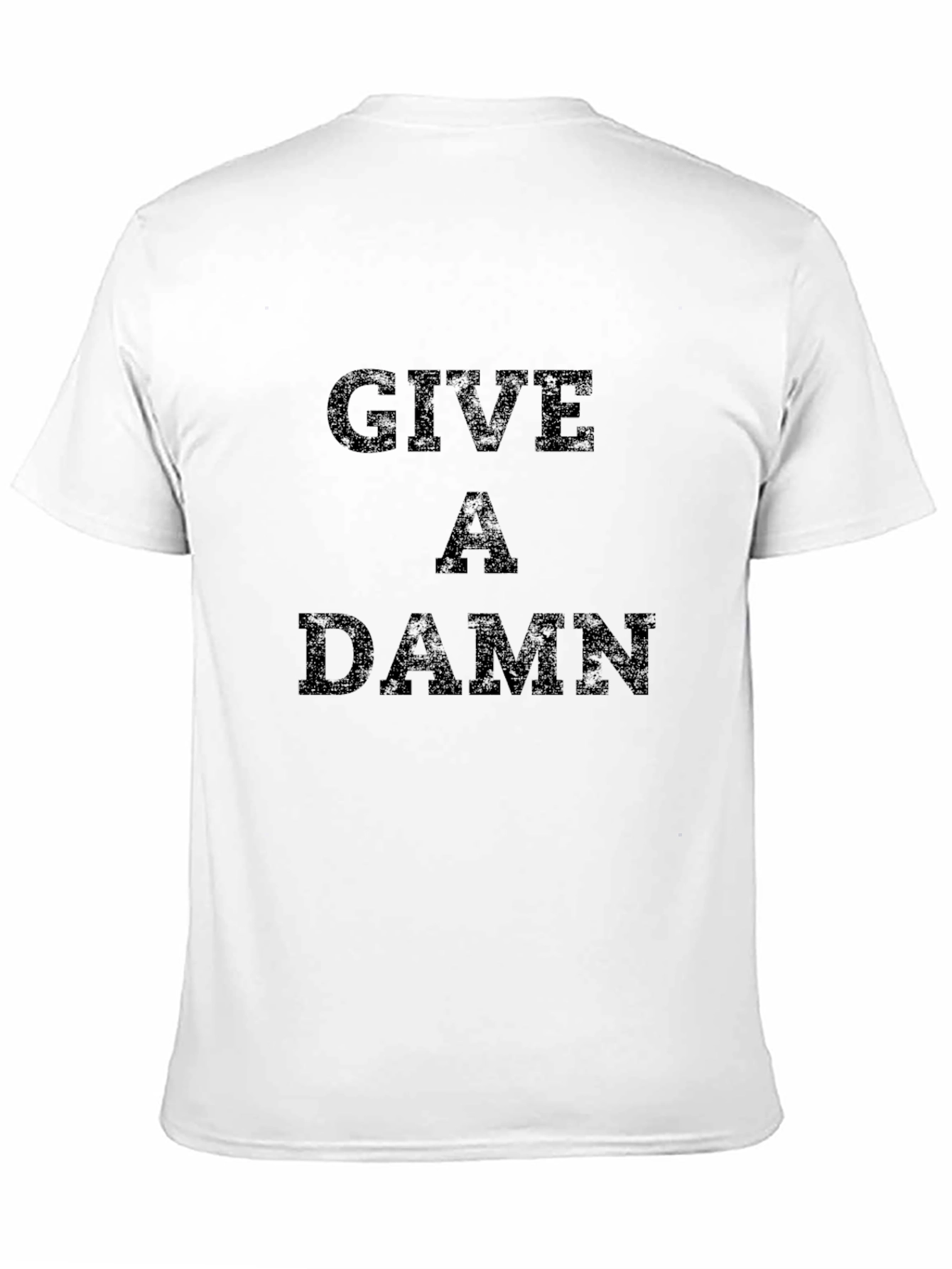 Black Give a Damn Graphic Tee - Black Cotton T-Shirt view 11