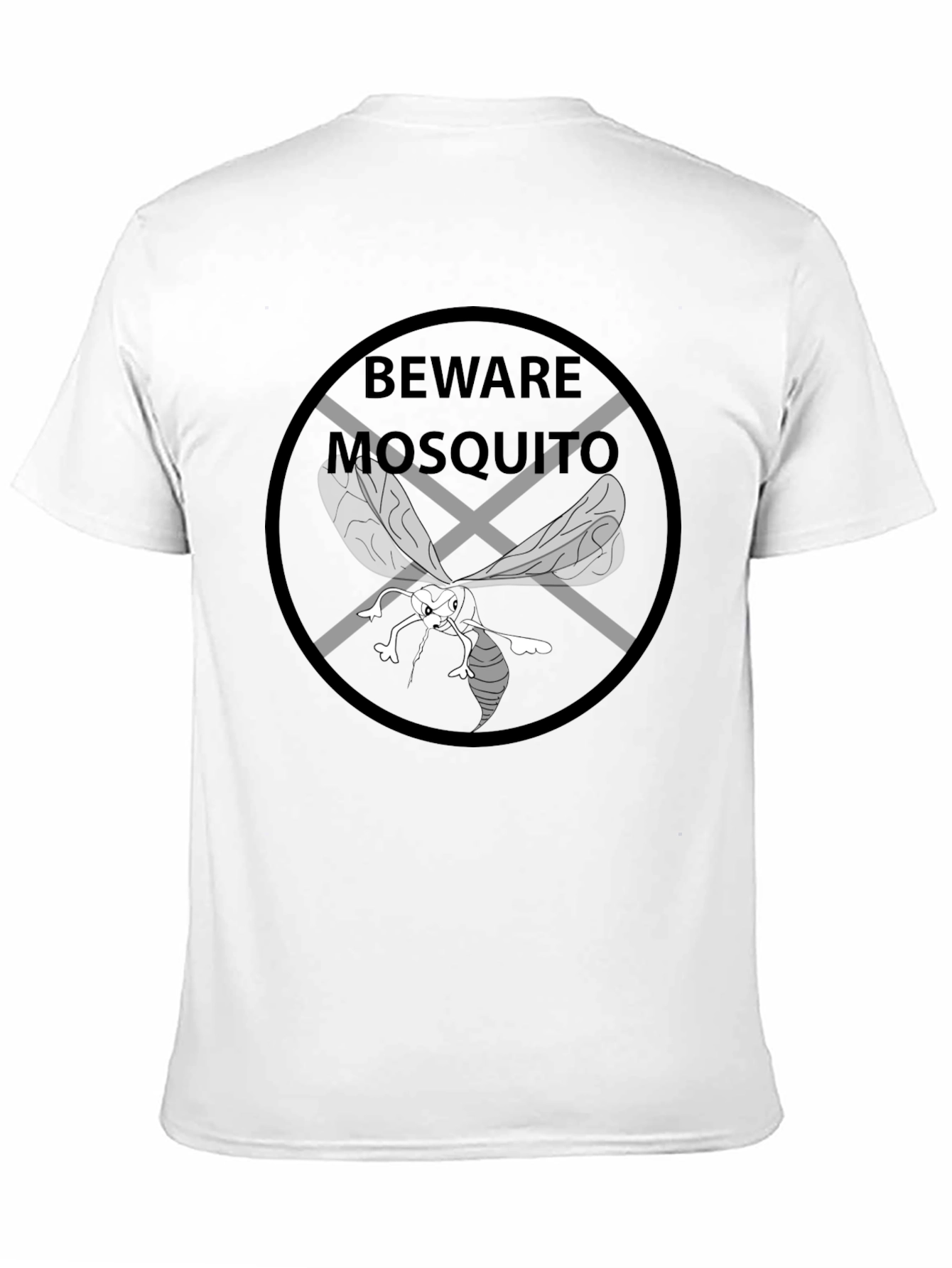 Black Beware Mosquito Graphic Tee - Black Cotton T-Shirt view 11