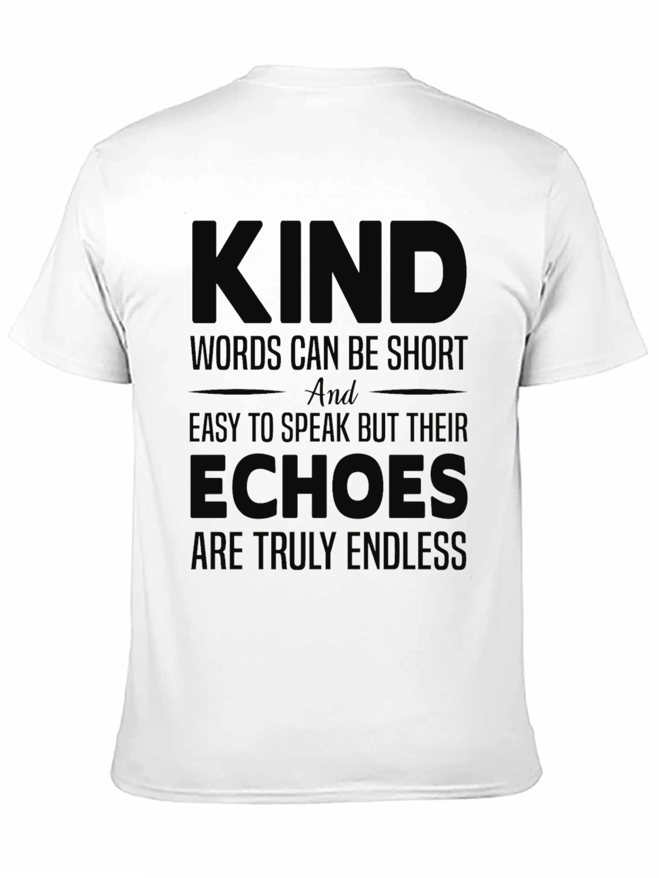 Black Kind Words Echo T-Shirt view 11