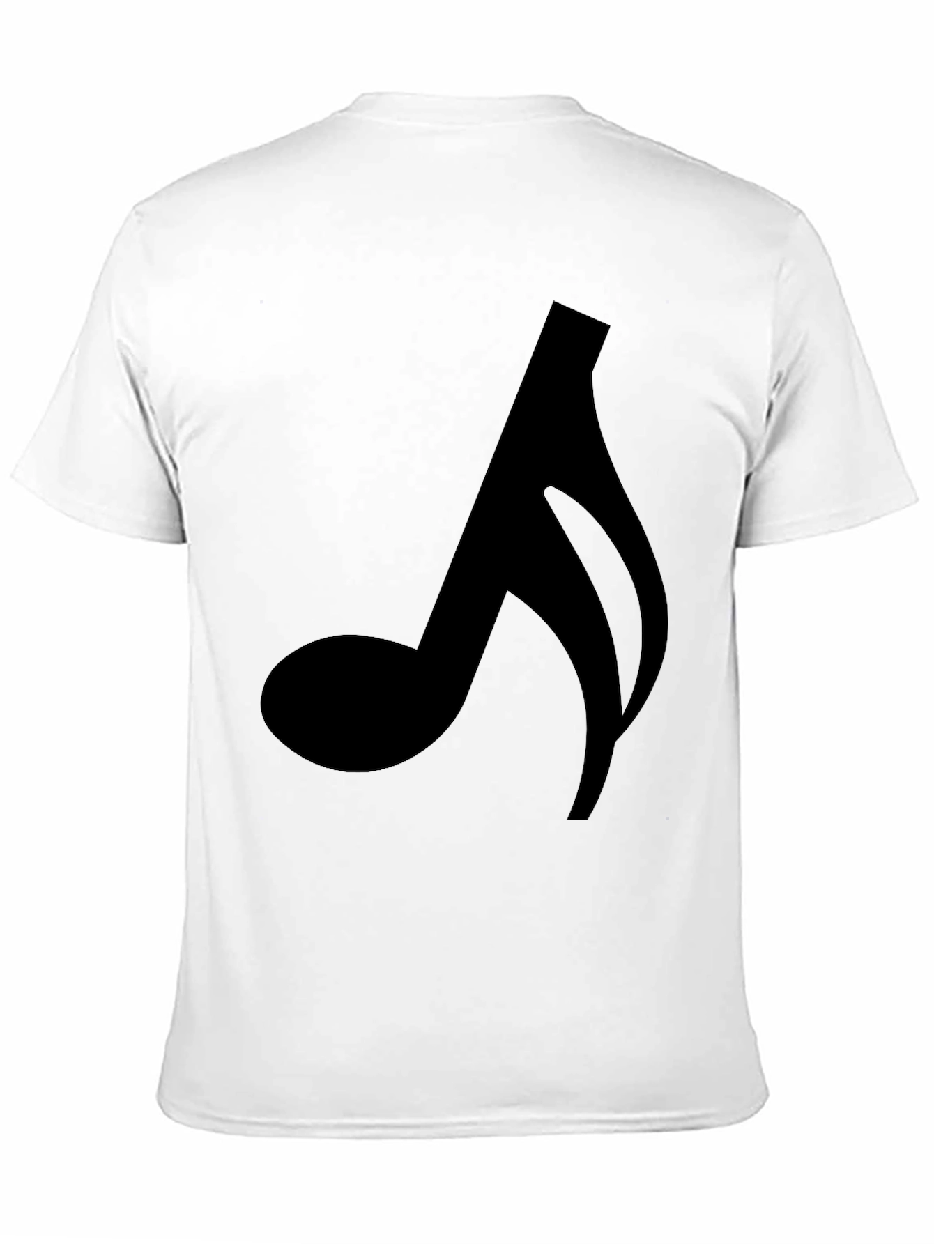 Black Music Note Graphic Tee - Black Cotton Blend T-Shirt view 11