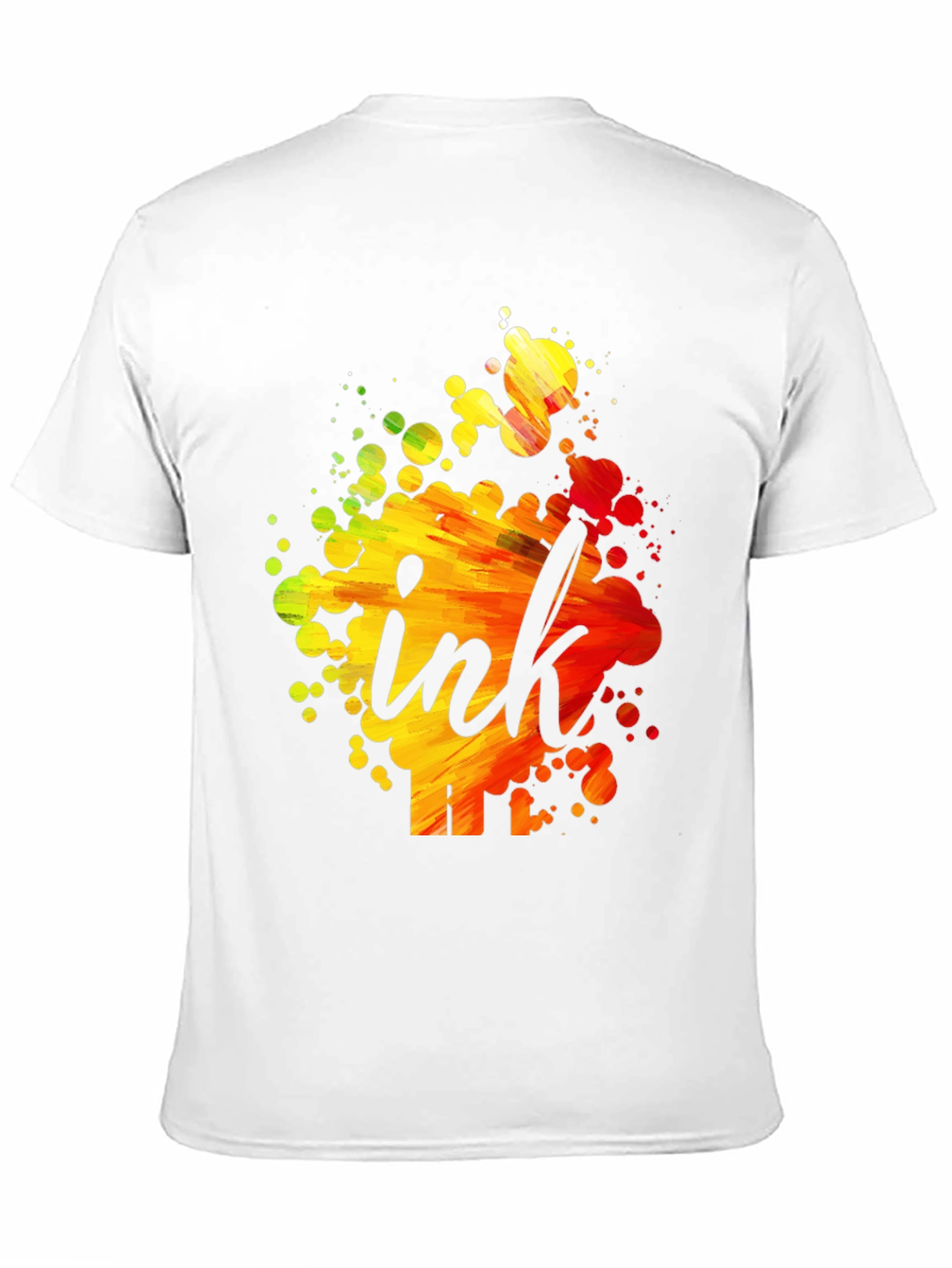 Black Ink Splatter Graphic T-Shirt - Artistic Crew Neck Tee view 11