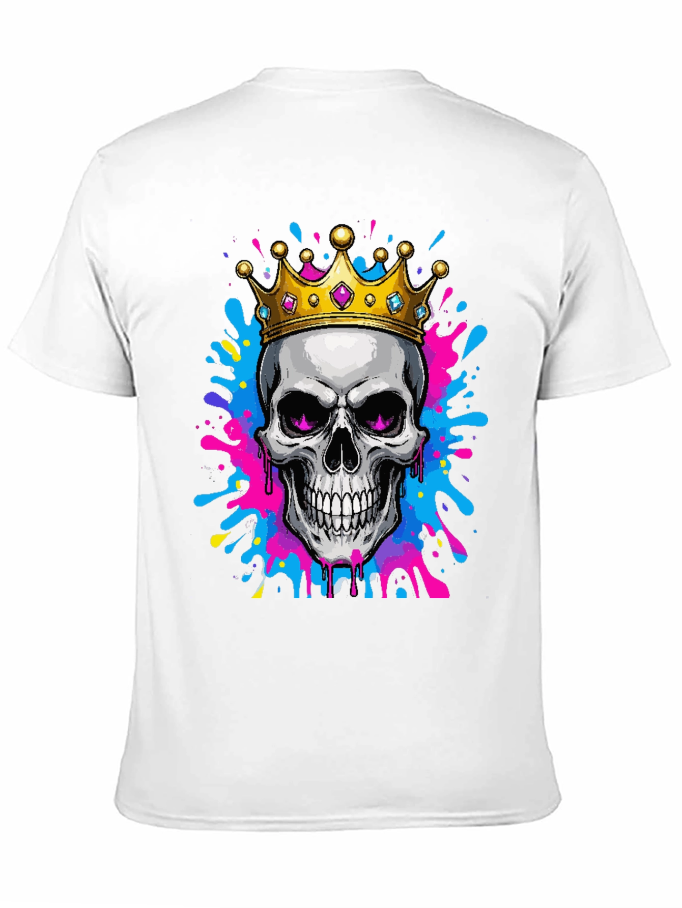 Black Skull King Graphic Tee - Bold Artistic Design view 11