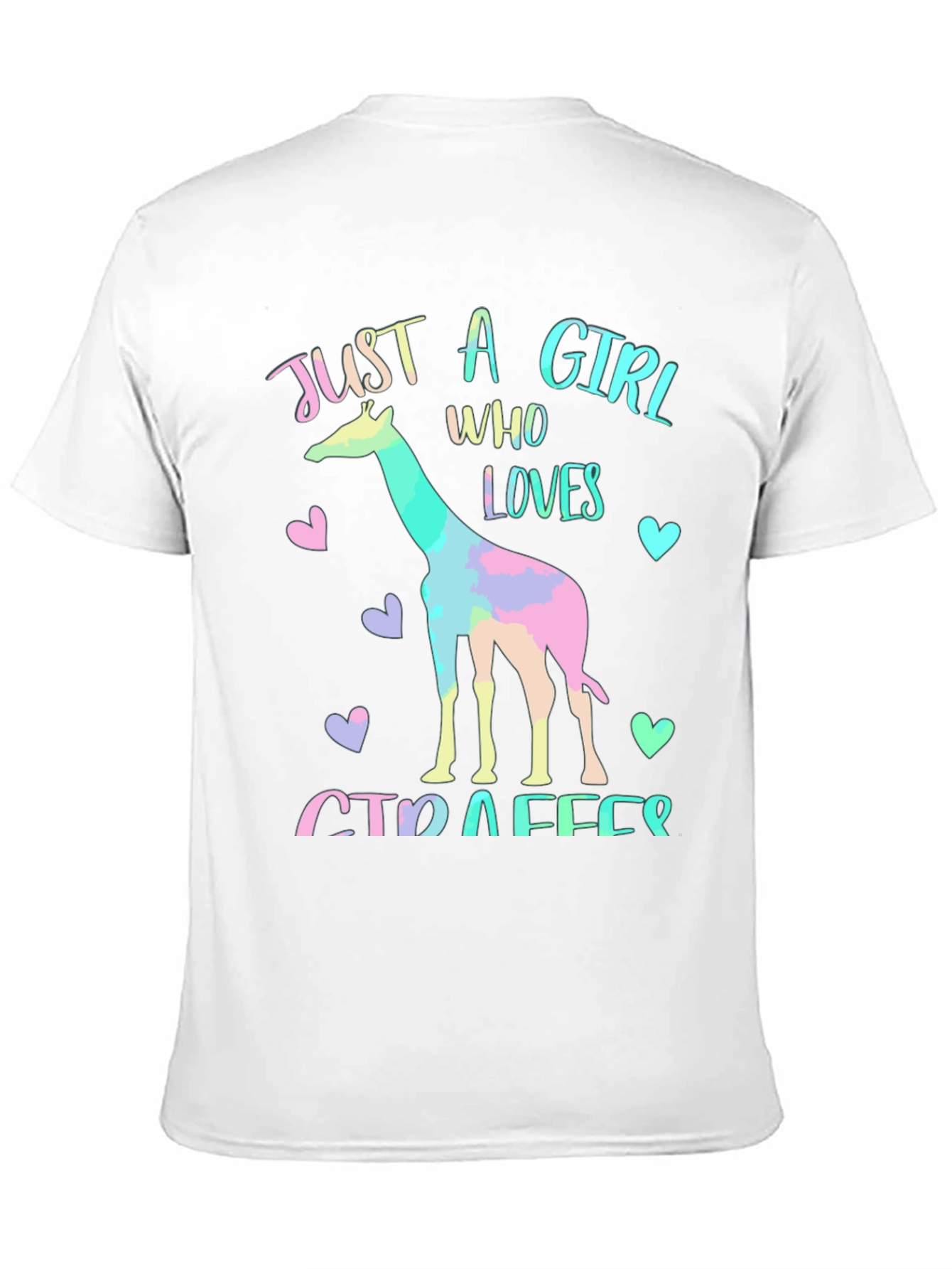 Black Giraffe Lover T-Shirt - Just A Girl Who Loves Giraffes Tee view 11