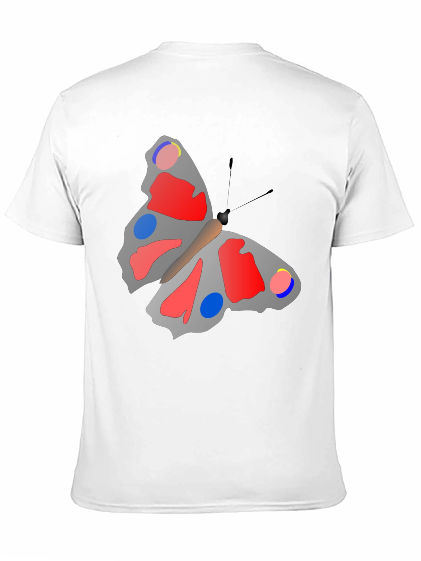 Butterfly Graphic Print Black T-Shirt - 11