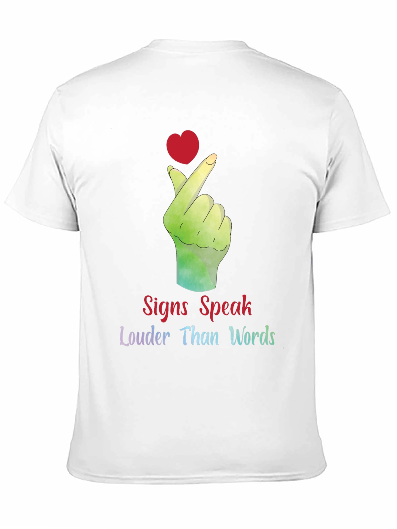 Black Signs Speak Louder Than Words Graphic Tee view 11