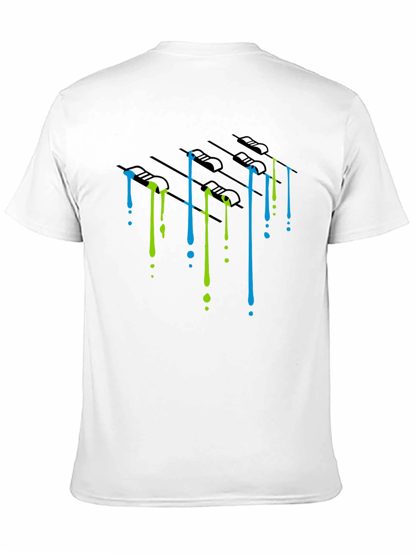 Black Dripping Paint Mixer Graphic Tee - Black view 11