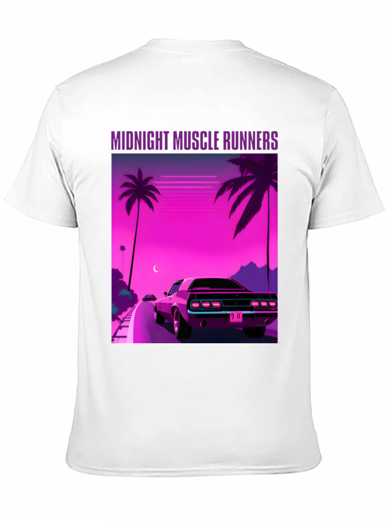 Black Midnight Muscle Runners Graphic Tee view 11