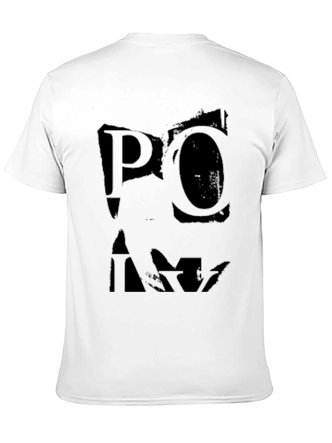 Black Black T-Shirt with Distressed Graphic Print view 11